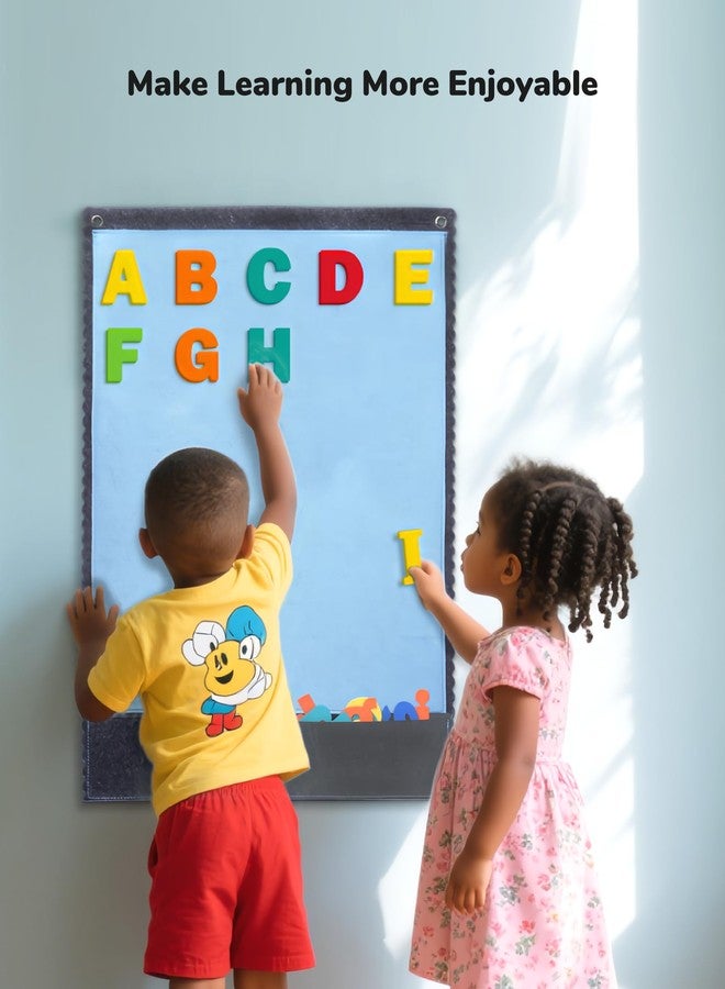 CHEFAN Felt Board - Large Flannel Board for Wall, 104 Felt Letters, 32'' X 22'' Interactive Storytelling & Play Learning for Home & Classroom Use(2 Sets of Uppercase&Lowercase Letters) - Image 5